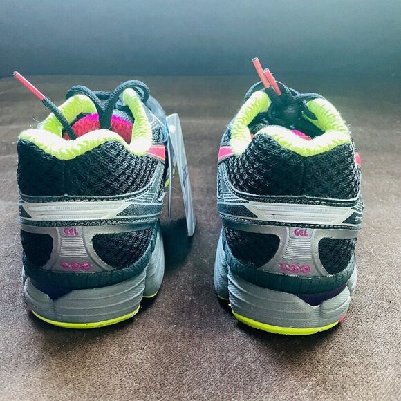 Asics Gel GT 2000 Running Trail Walking Women Shoe Sz 7 T2N6N Black Pink Lime - Picture 4 of 9